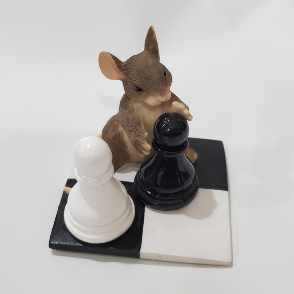 Charming tails Chess Fitz & Floyd "It's Your Move" Queens Gambit L👀K 🐀♟️ - Picture 14 of 15